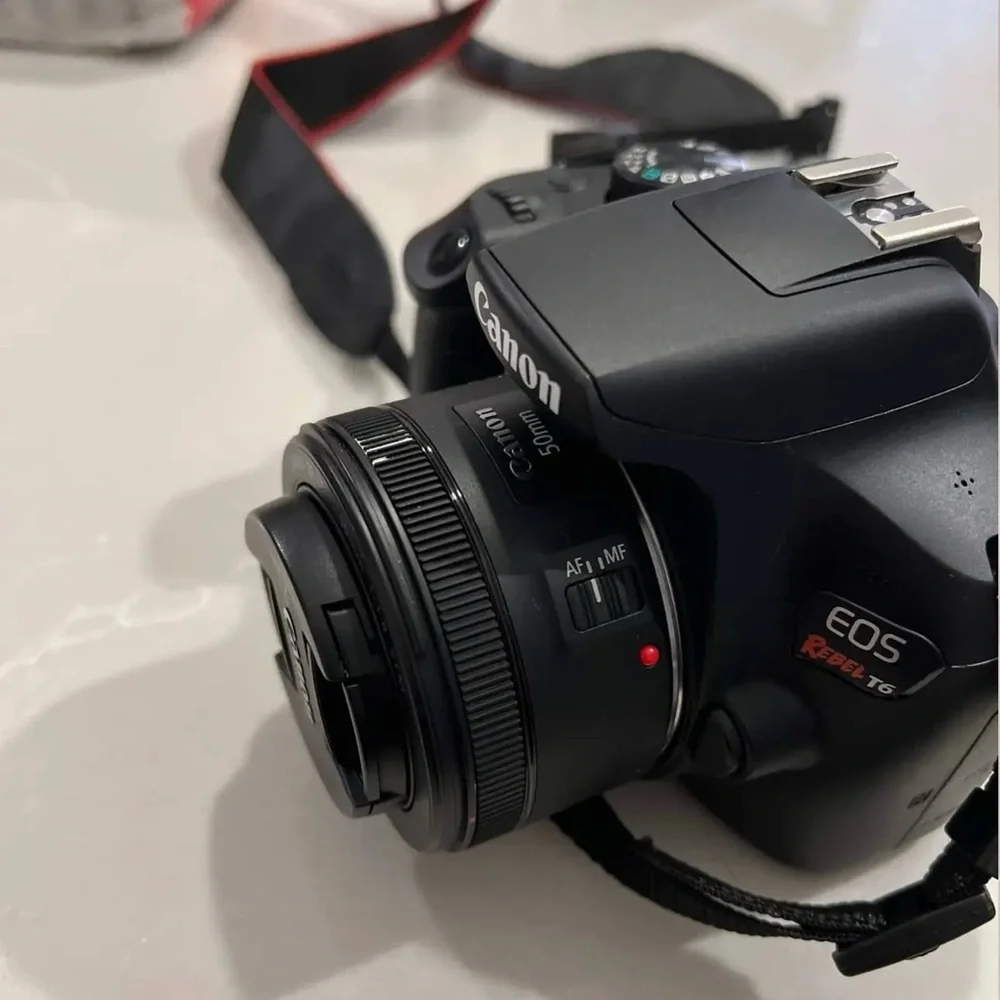 Canon rebel t6 digital SLR camera.